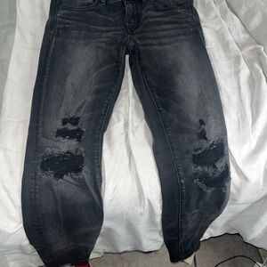 Distressed Black Jeans for Women